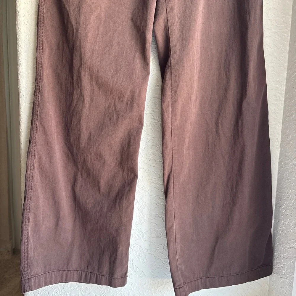 Michael Kors Y2K Women 8 Pant Low Rise Wide Leg Brown Cotton Cargo Pocket Casual